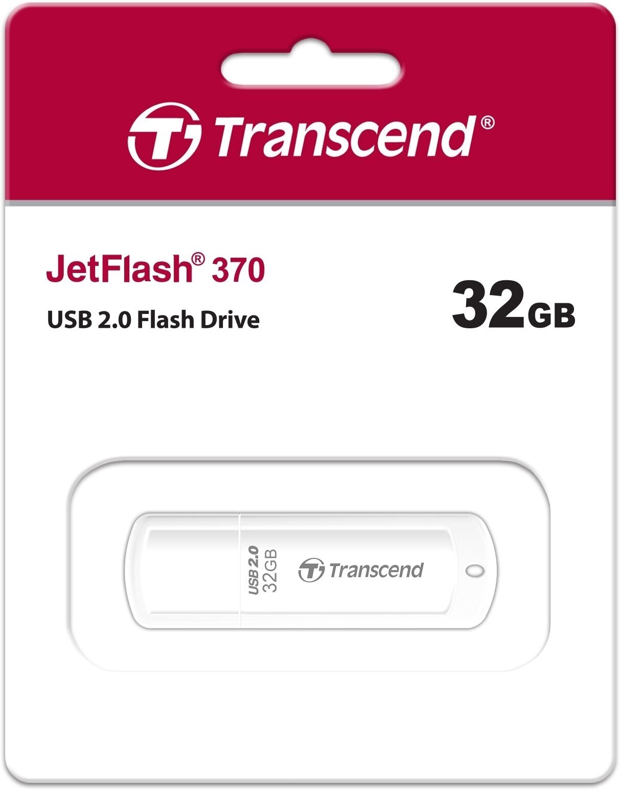 Флеш Диск Transcend 32Gb Jetflash 370 TS32GJF370 USB2.0 белый — фото 1