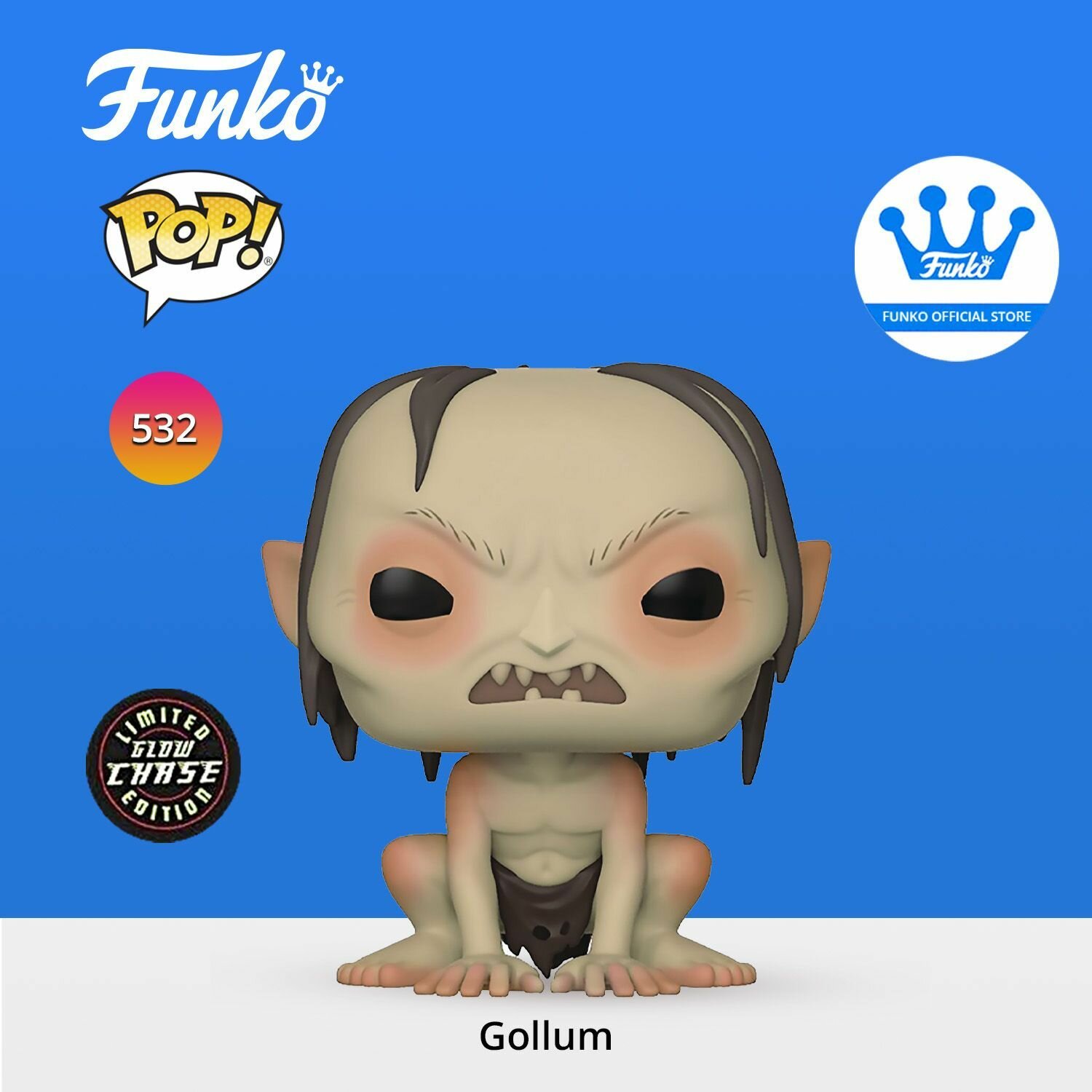 Фигурка Funko POP! Movies LOTR Hobbit S3 Gollum/ Фанко ПОП по фильмам Властелин Колец/Хобби, Голлум
