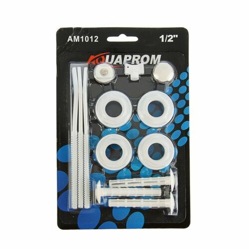 Комплект для монтажа радиатора аквапром АW12-3 с 3-мя кронштейнами синий квадрат 439₽