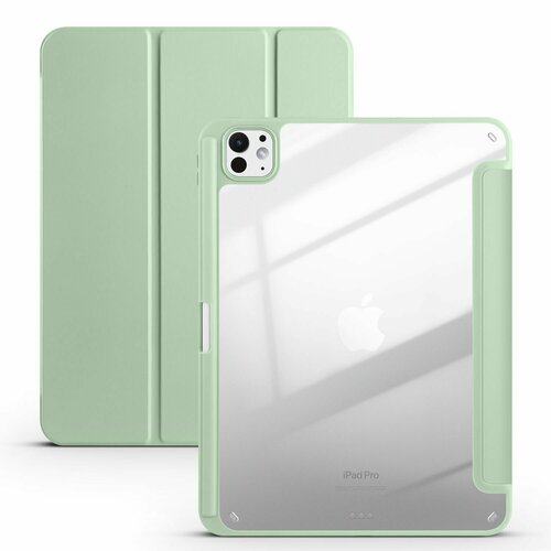 Чехол для iPad Pro 11" (2024) с держателем для Apple Pencil (PC) зеленый матча