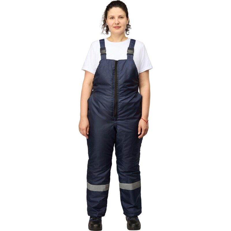 Полукомбинезон рабочий КНР зимний женский синий размер 44-46 рост 170-176 (з46-ПК жен син/вас)