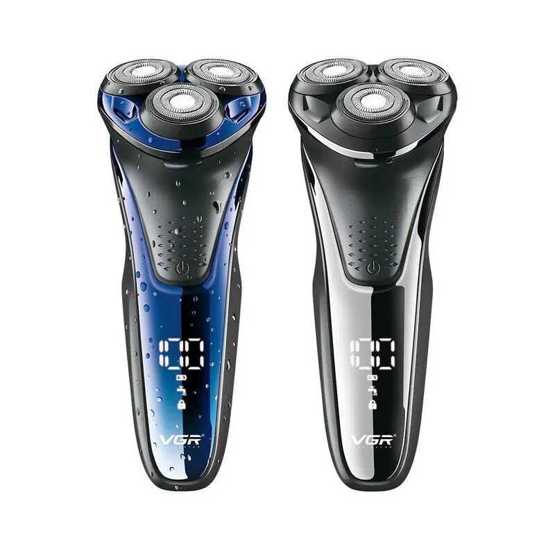 Электробритва VGR V-306, три плавающих головки, водонепроницаемая, с триммером — фото 1