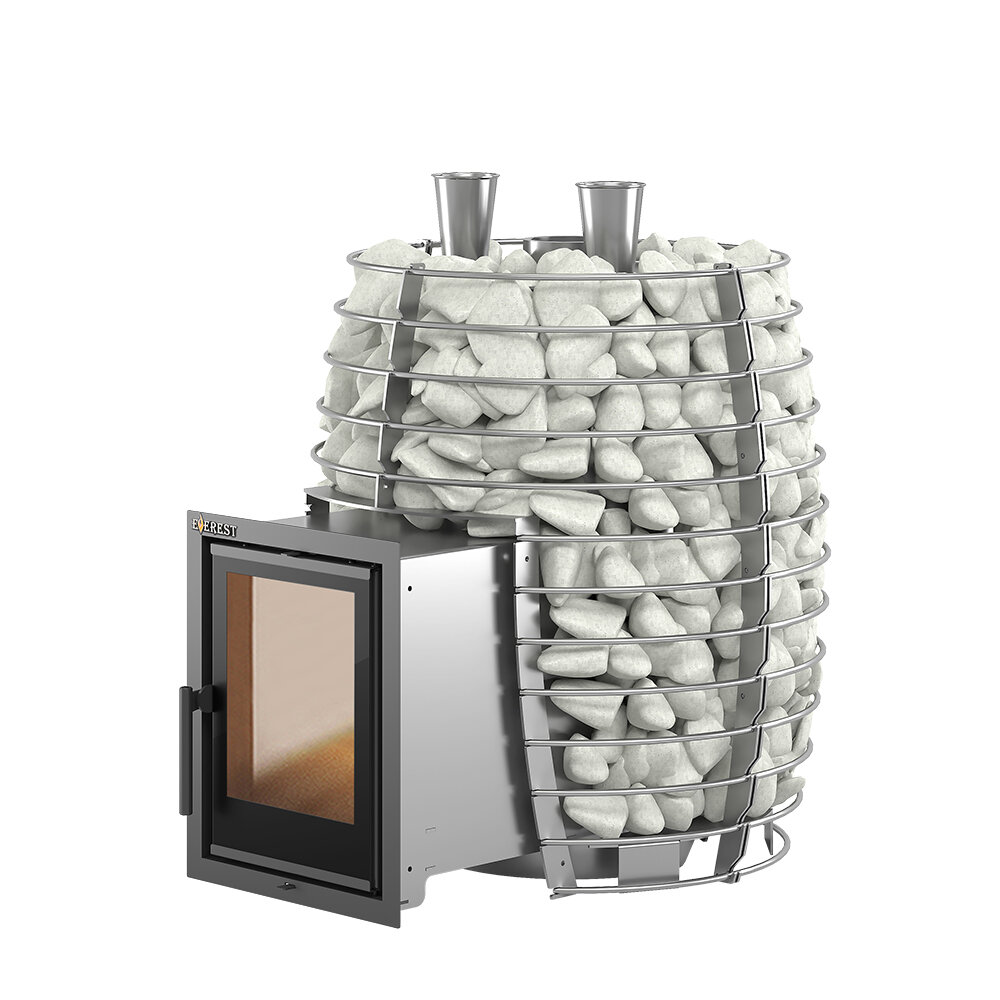 Печь для бани Эверест Steam Heat 24 INOX 24 кВт с выносом нержавеющая сталь