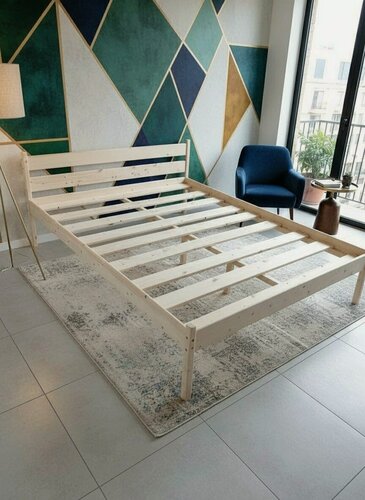 Изображение товара Кровать двуспальная из массива 180х200 "Фабрика доступной мебели"