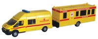 Фургон Autotime (Autogrand) Rescue Van скорая помощь с прицепом (48737) 1:48 желтый