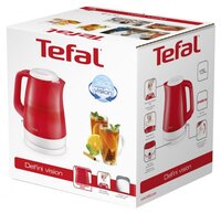 Чайник Tefal KO 1515 Delfini Vision, красный/белый