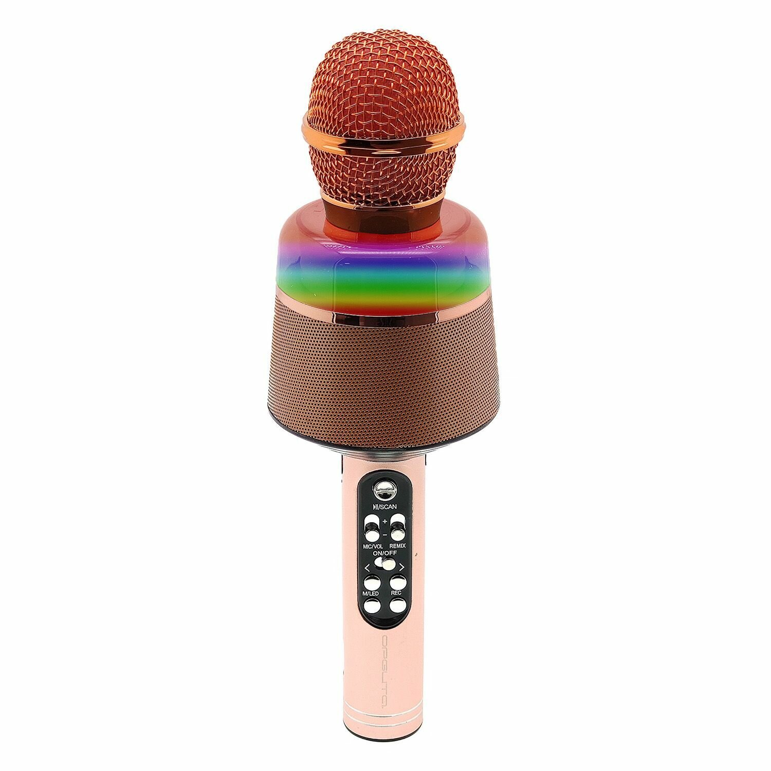 Микрофон (Bluetooth, динамики, USB) Орбита OT-ERM10 Розовый RGB