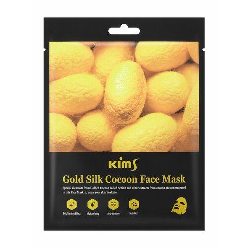 KIMS Gold Silk Cocoon Face Mask Маска для лица антивозрастная с протеинами кокона шелкопряда, 30 г