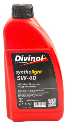 Синтетическое моторное масло Divinol Syntholight 5W-40, 1 л