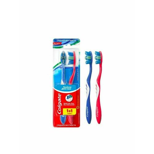 COLGATE Щетка зубная сред/жесткости Тройное действие