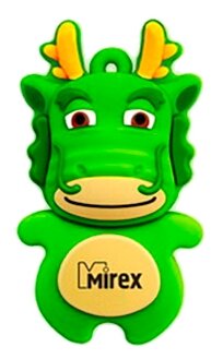 Флеш-накопитель USB 4GB Mirex DRAGON зелёный (ecopack)