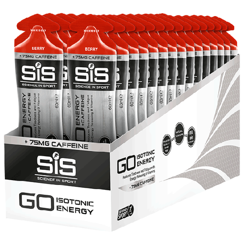 Science in Sport (SIS) Go Energy+Caffeine 60 мл, 30 шт, вкус: ягода