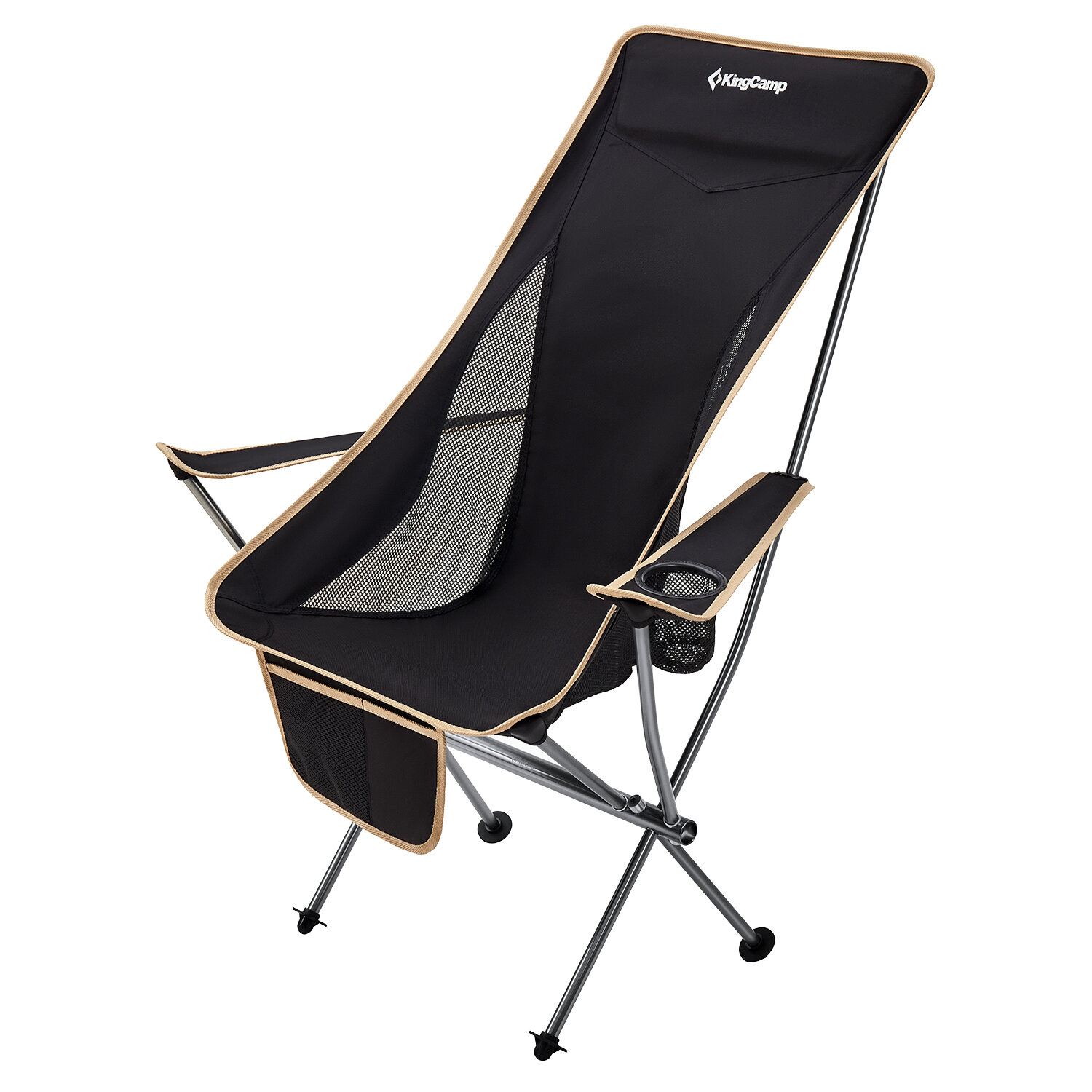 2015 Ultralight Arm Chair кресло раскладн. сталь, чёрно-серый