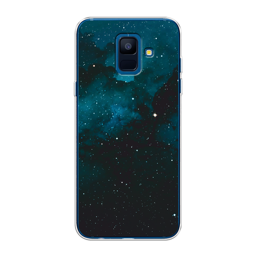Силиконовый чехол на Samsung Galaxy A6 / Самсунг Галакси А6 Синий космос силиконовый чехол на samsung galaxy a6 самсунг галакси а6 космос