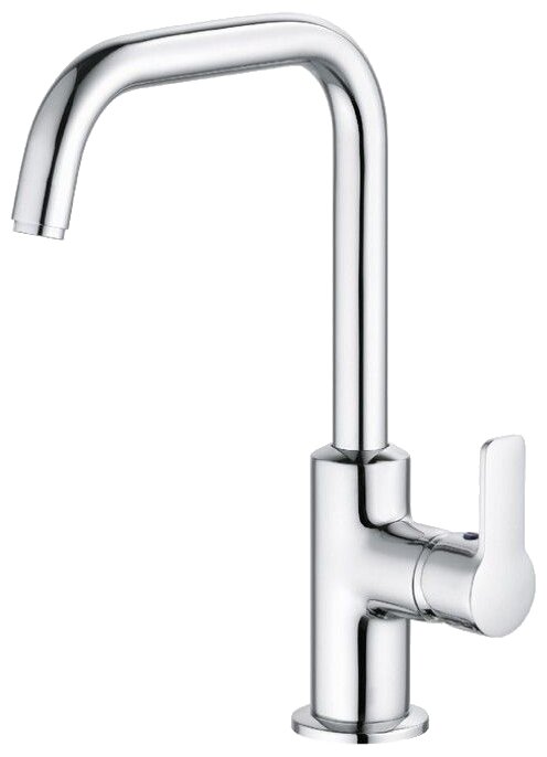 Pure&Easy 28см, высокий смеситель на столешницу, поворотный излив, без донного клапана, с боковым управлением, арт. 370240565, Kludi