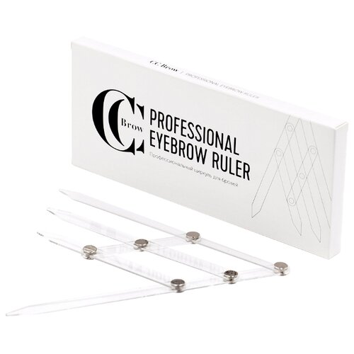 фото Циркуль для бровей CC Brow Professional Eyebrow Ruler бесцветный/серебристый