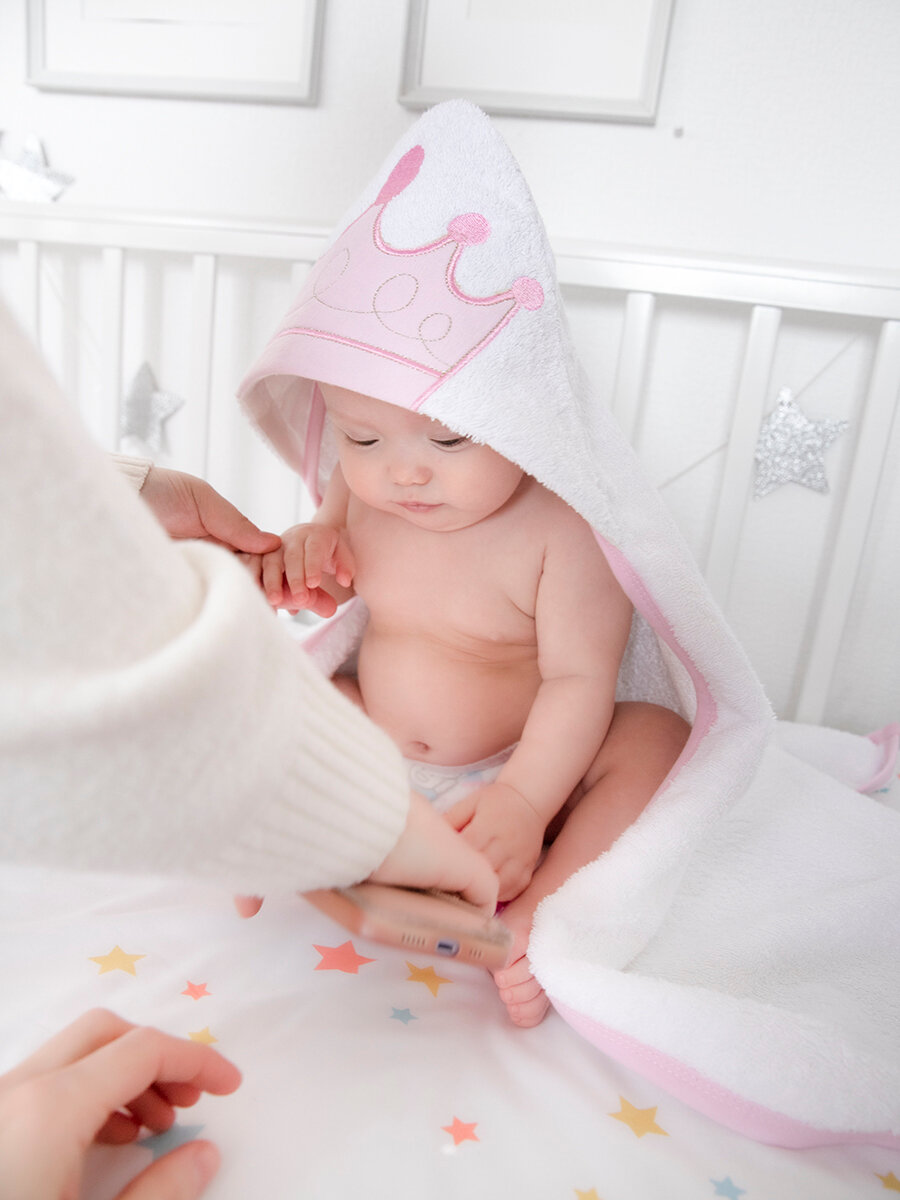 Полотенце детское с капюшоном 80x80 см для новорожденного - фотография № 3