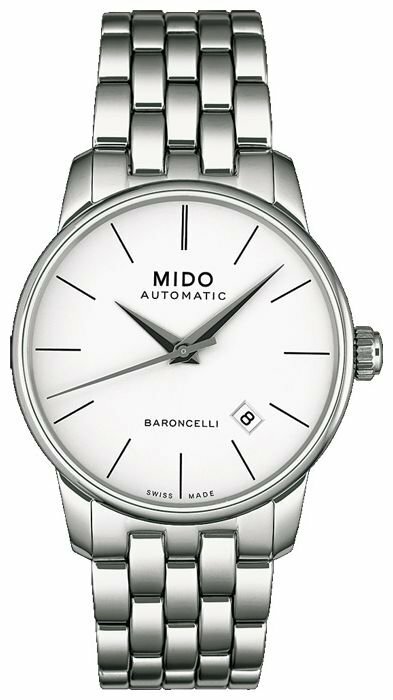 Наручные часы Mido Baroncelli, серебряный, белый