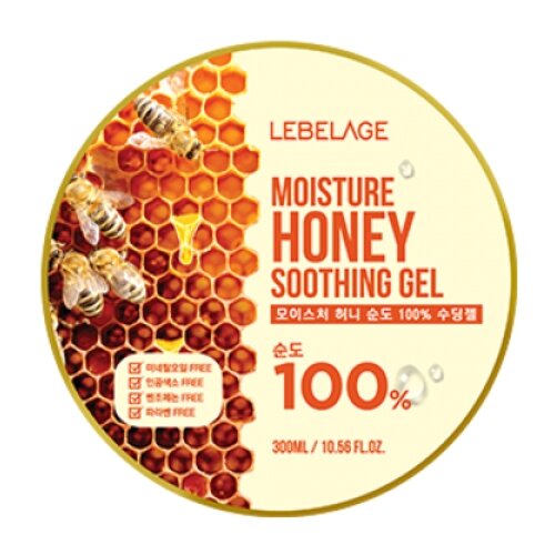 фото Гель для тела Lebelage увлажняющий успокаивающий с экстрактом мёда Moisture Honey Soothing Gel, 300 мл