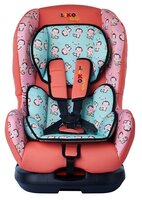 Автокресло группа 0/1 (до 18 кг) Liko Baby LB-303 розовый/обезьянки