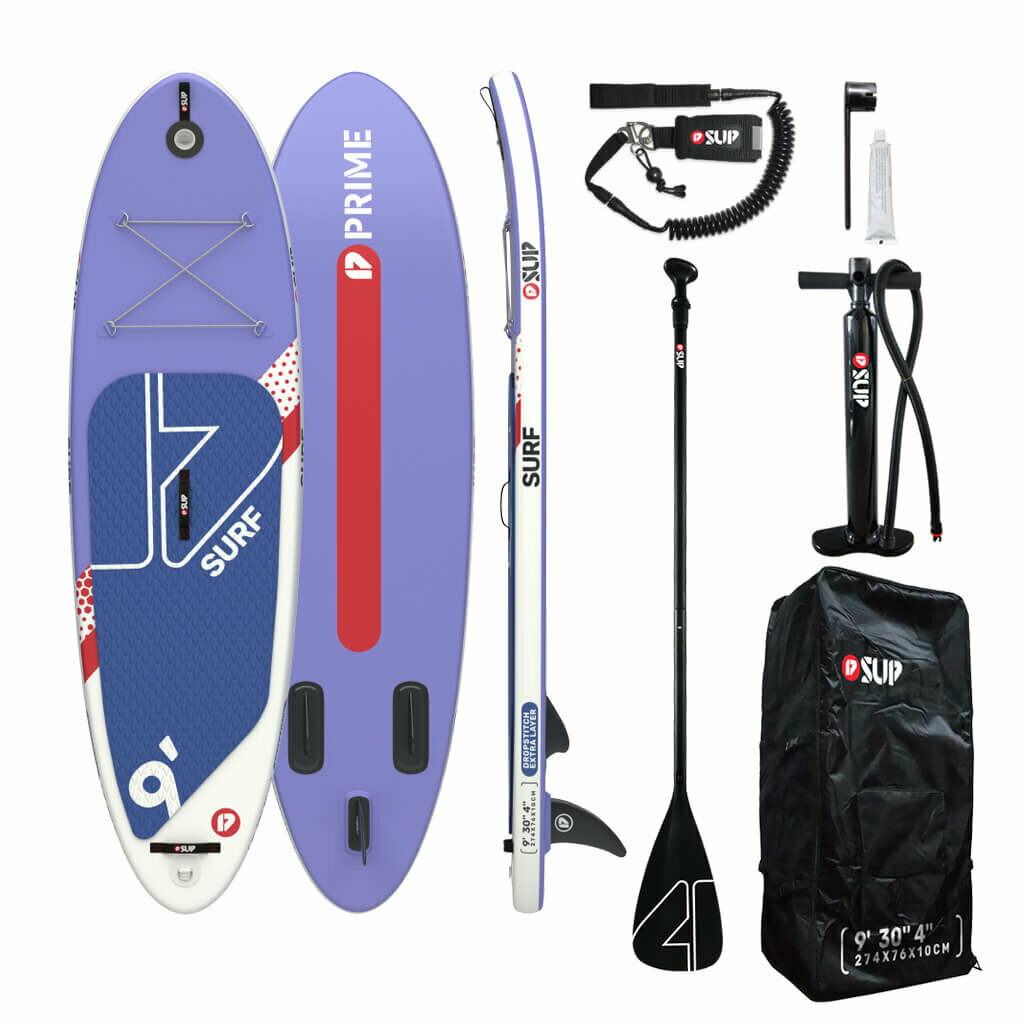 Cап борд надувной двухслойный PRIME 9.0x30x4 Surf S23 (274x76x10 см) / Sup board сапборд доска для сап серфинга