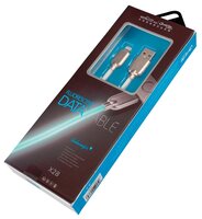 Кабель Viptek X28 USB - Lightning 1 м синий