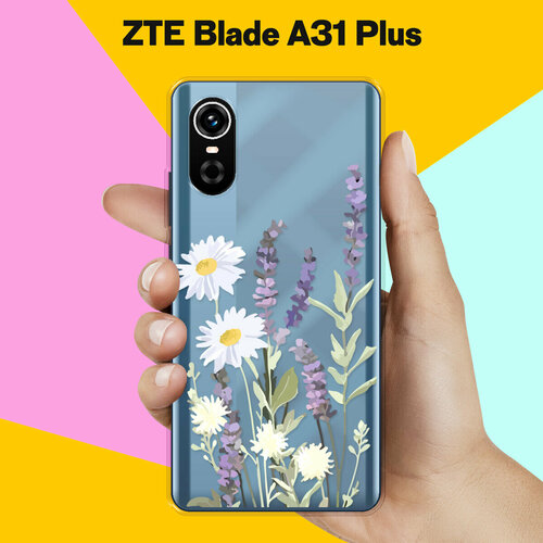 Силиконовый чехол на ZTE Blade A31 Plus Цветы / для ЗТЕ Блейд А31 Плюс