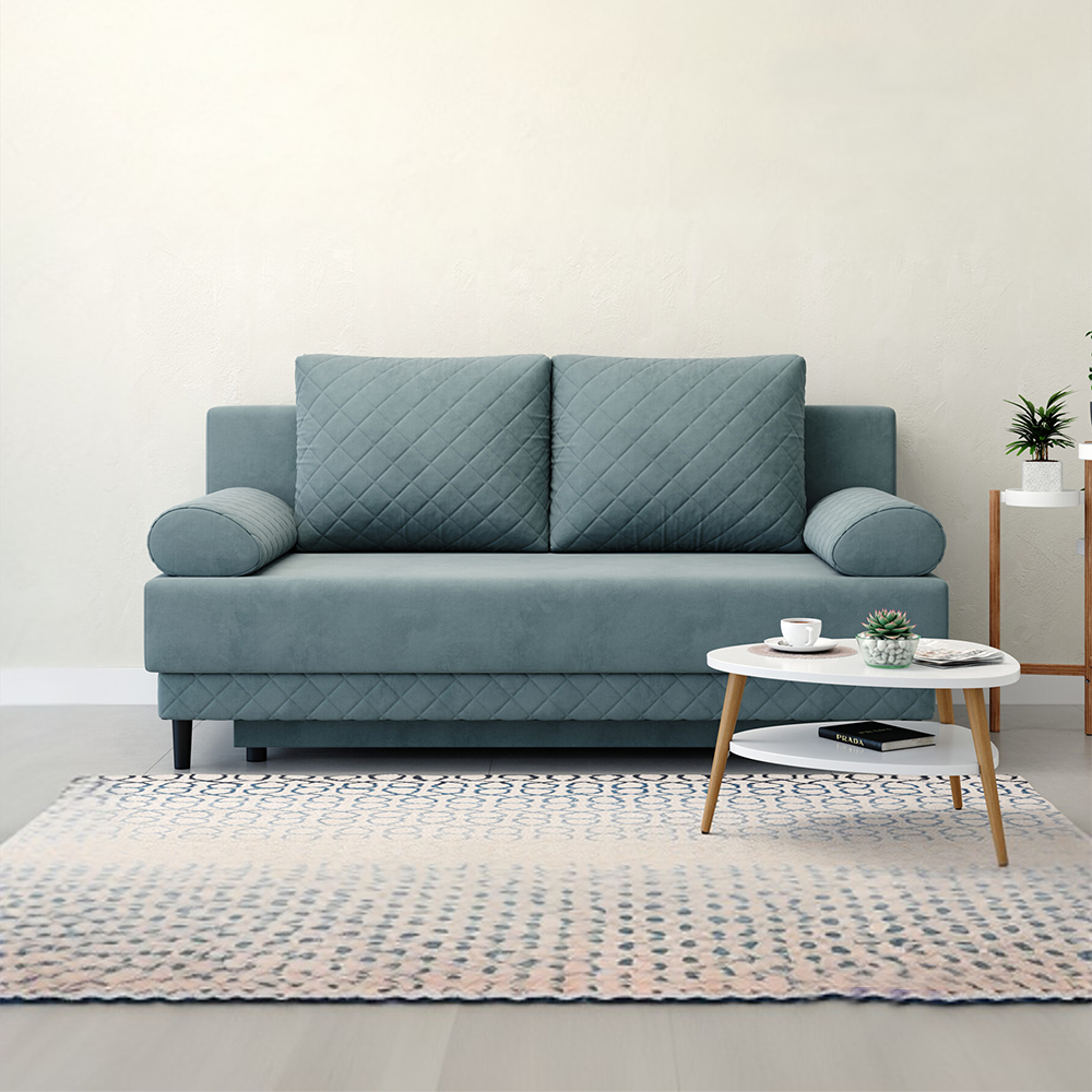 Прямой диван-кровать Хилтон-2 Pure-22, еврокнижка, 195х97х95см