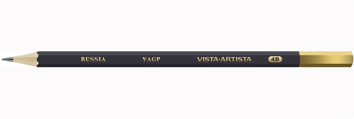VISTA-ARTISTA VAGP Чернографитный карандаш заточенный 4М (4B) 4B .