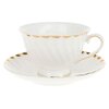 Чайная пара Best Home Porcelain Золотая волна подарочная упаковка, 200 мл - изображение