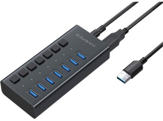 Концентратор USB Harper HUB-07MB Black