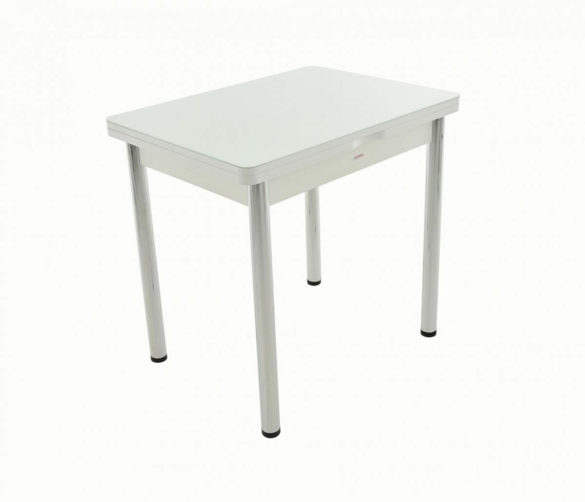 фото Стол Аврора Бари мини Белый, стекло белое