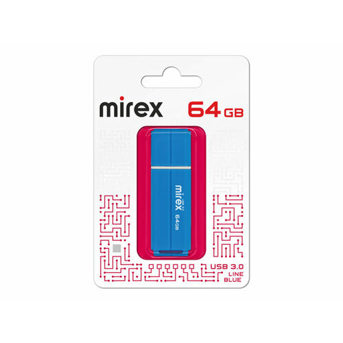 USB 3.0 флэш-накопитель 64 ГБ Mirex LINE BLUE 64GB (ecopack)