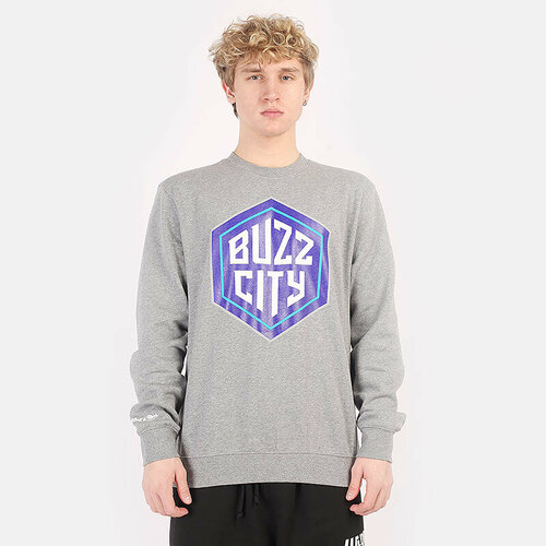 Свитшот Mitchell & Ness Buzz City Logo Crew, размер XL, серый