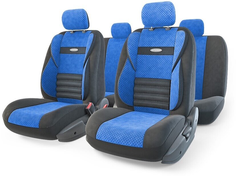Чехлы на сиденья Comfort Combo чёрно-синие Autoprofi