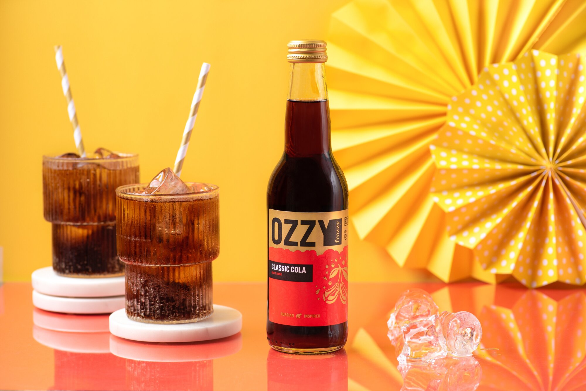 Лимонад крафтовый Классическая Кола OZZY frozzy Export Classic Cola, стекло 330 мл. - фотография № 3