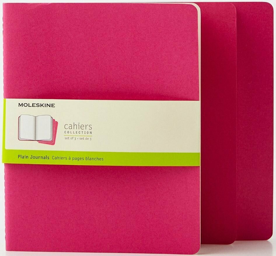 Блокнот Moleskine CAHIER JOURNAL CH023D17 19х25 см обложка картон 120 стр. без линовки, розовый неон (3шт)