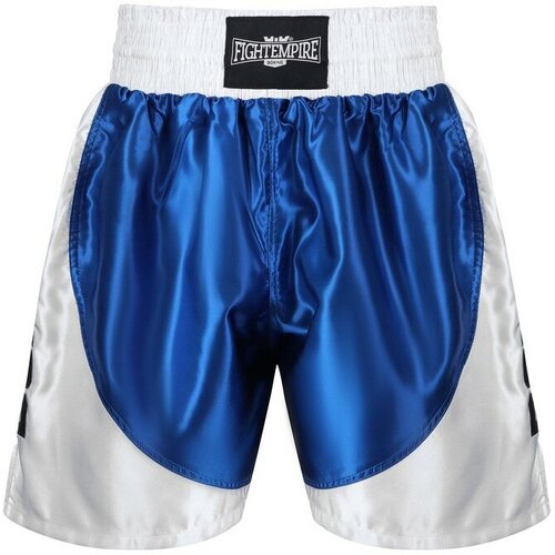 шорты uspeh размер 48 синий черный Шорты боксёрские FIGHT EMPIRE, ROUND, р. M, цвет синий