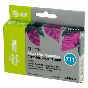 Картридж Cactus CS-CZ131, №711, пурпурный / CS-CZ131