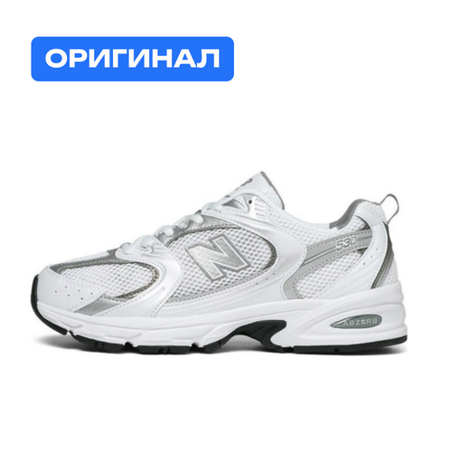 Кроссовки New Balance, демисезонные, повседневные, размер 6 US, белый, серый