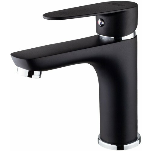 Смеситель для раковины чёрный латунь однорычажный Rusant RU34815-0-07