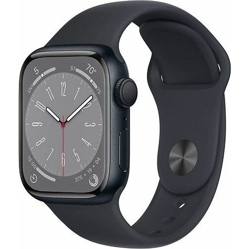 Часы Apple Watch Series 8 GPS 41mm Midnight Aluminum Case with Midnight Sport Band - SM 4289100₽