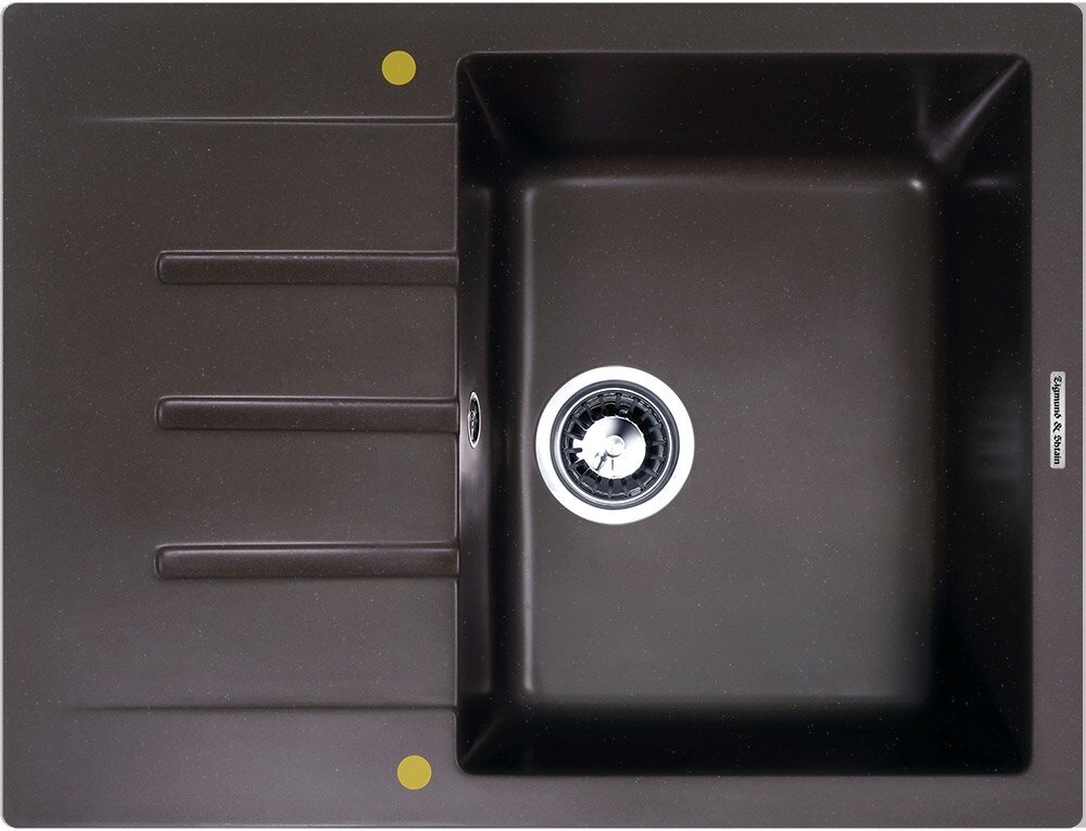 Врезная кухонная мойка Zigmund & Shtain RECHTECK 645 64.5х64.5см искусственный гранит