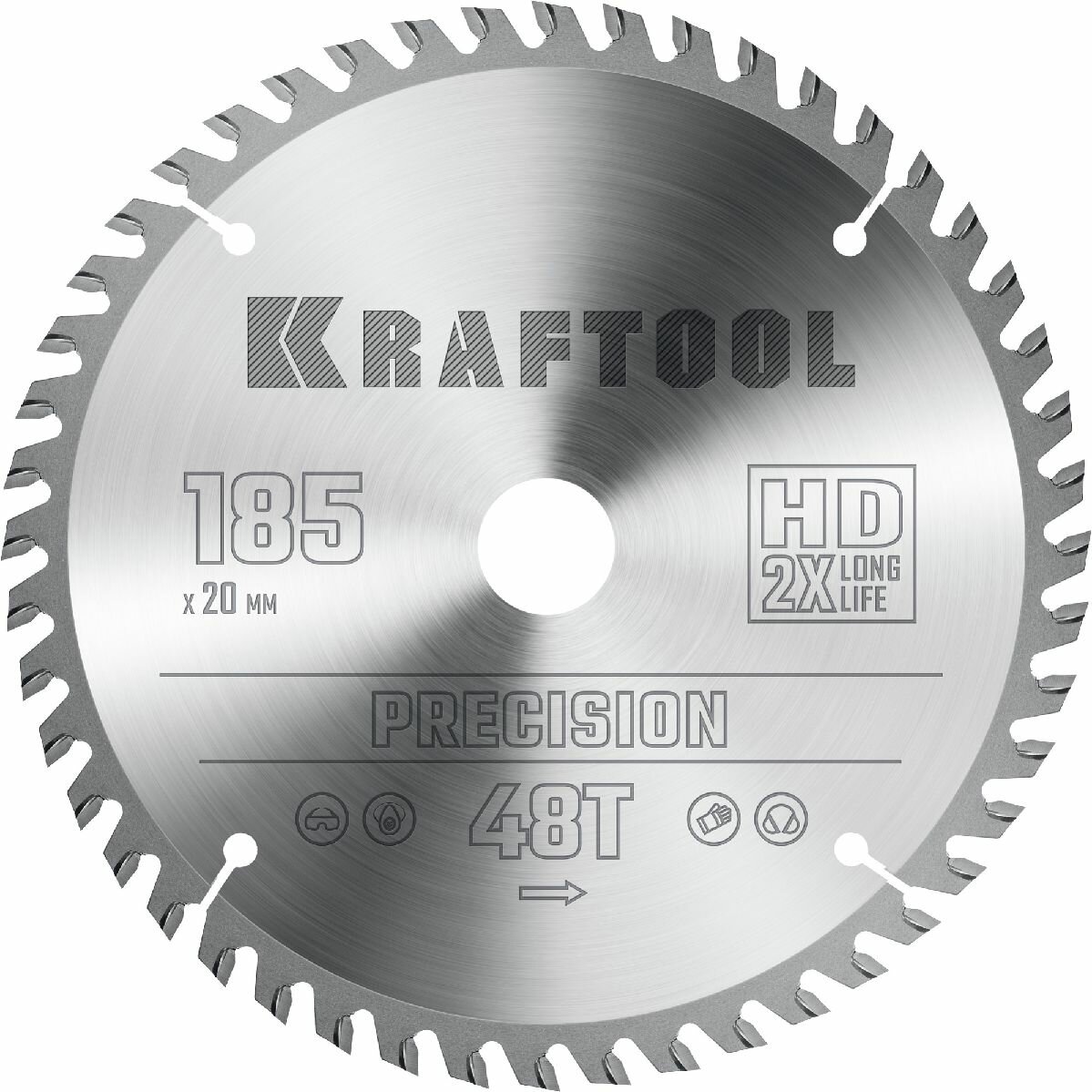 KRAFTOOL PRECISSION 185x20мм 48Т диск пильный по дереву (36952-185-20)