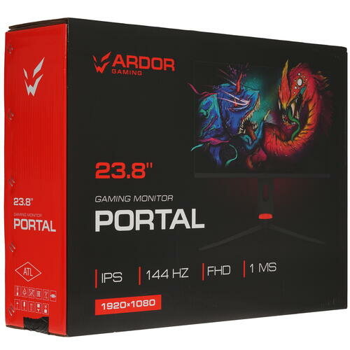 238" Монитор ARDOR GAMING PORTAL AF24H1 1920x1080 144 Гц IPS черный