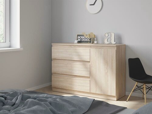 Изображение товара Нк-мебель STERN комод Т-7 (16 мм) 3-я-1д Дуб Сонома 72676284 (2 кор.)