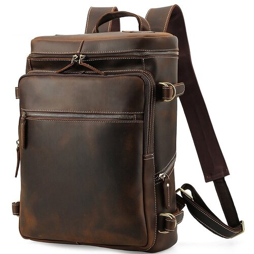 Рюкзак TIDING 342, фактура гладкая, коричневый