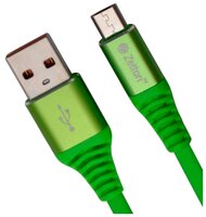 Кабель Zetton Round Soft USB - microUSB 1 м белый