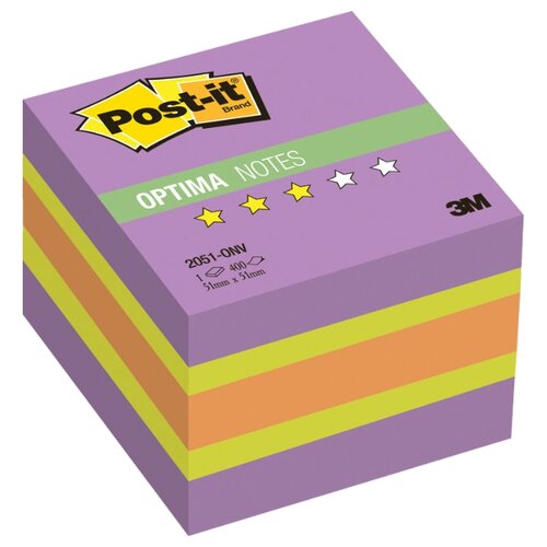 фото Post-it Блок-кубик Optima, 51х51 мм, 400 штук (2051) зима