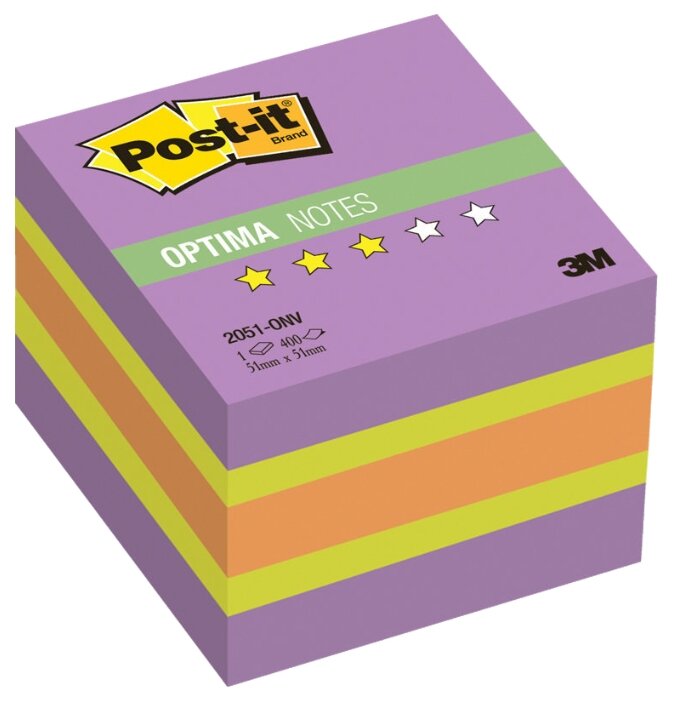 Post-it Блок-кубик Optima, 51х51 мм, 400 штук (2051)